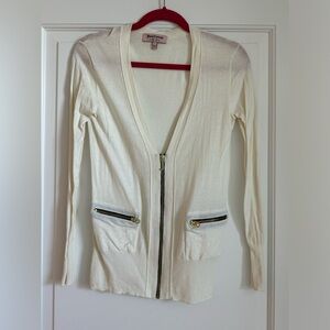 Juicy Couture Beige Sweater with J zip